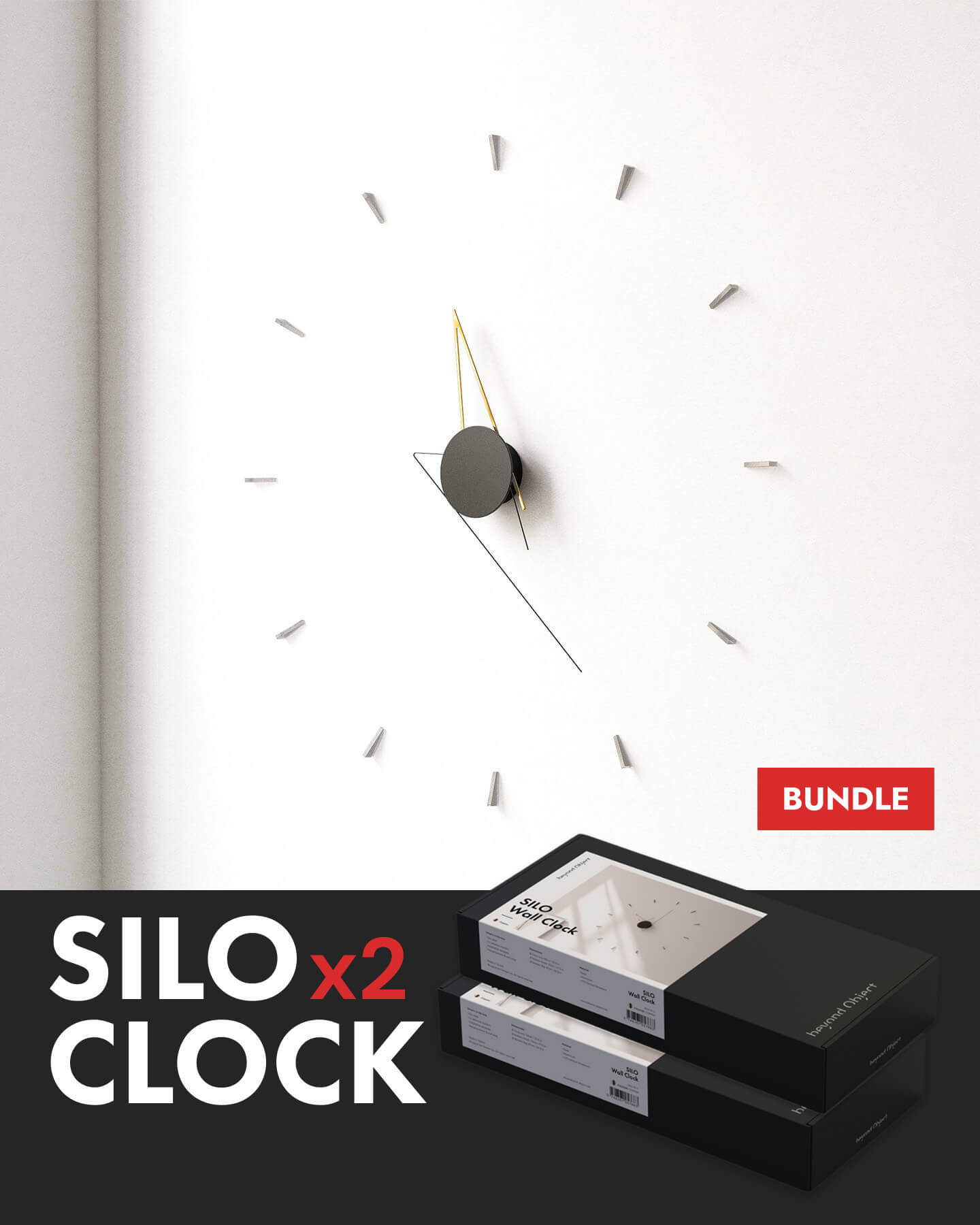 Silo-Uhr 2er-Pack